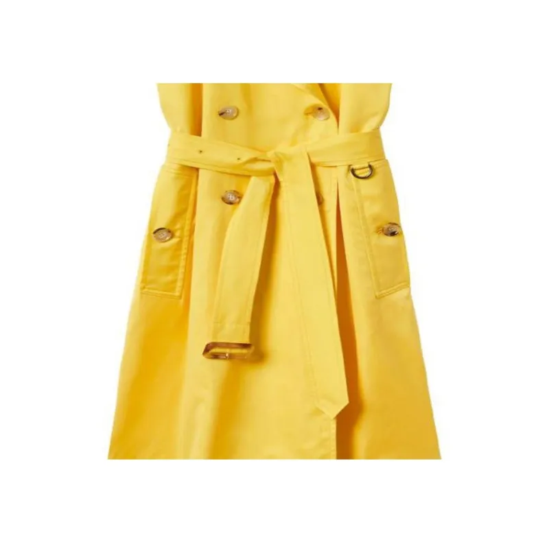 Burberry Sleeveless Dress Women's Yellow-1