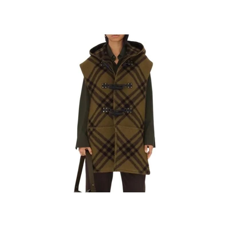 Burberry Checked Hooded Cape-2