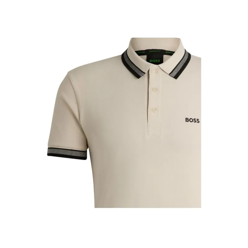 HUGO BOSS Logo Embroidered Short Sleeved Polo Shirt-4