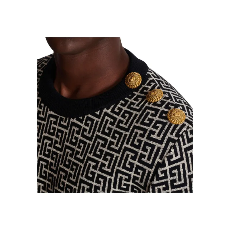 BALMAIN Striped Pb Labyrinth Jumper-6