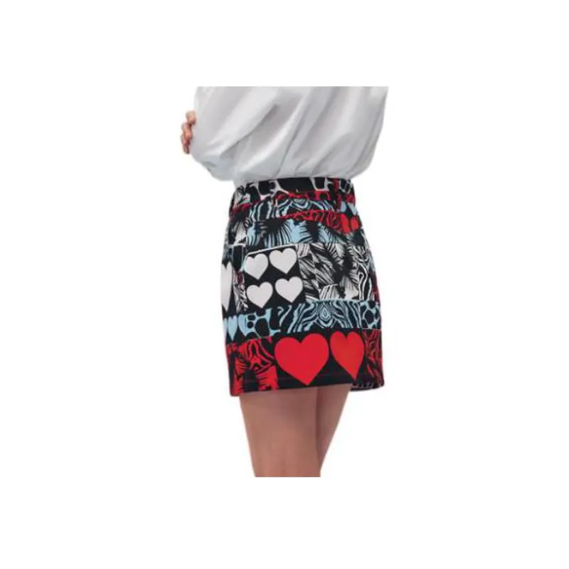 HERMES Denim Short Skirts Women's Red-5