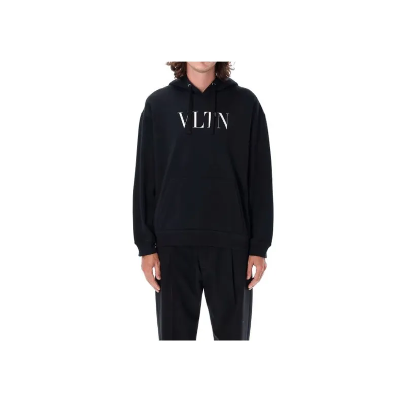 Valentino Logo Printed Drawstring Hoodie-2