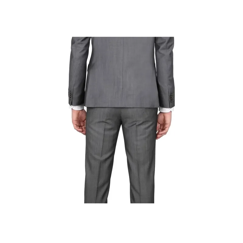 Zegna Single Breasted Cropped Leg Tailored Suit-2