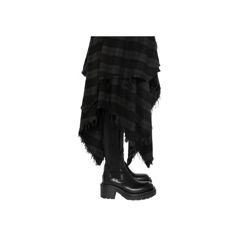 R13 Checked Midi Skirt-3