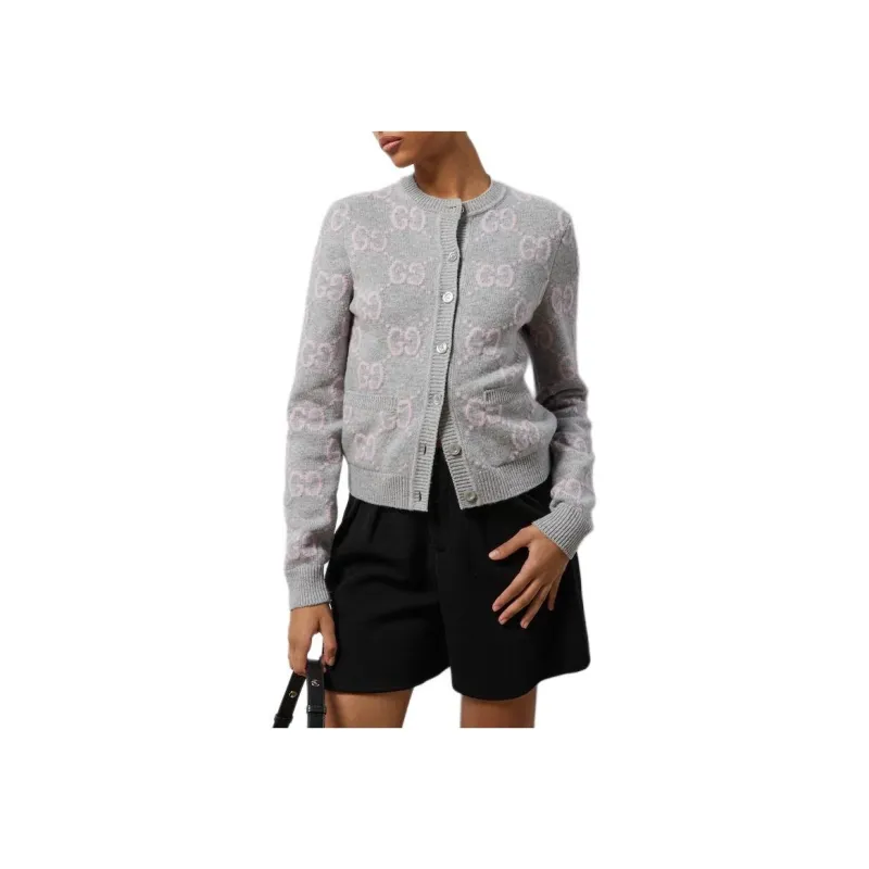 GUCCI Gg Knit Button Up Cardigan-2
