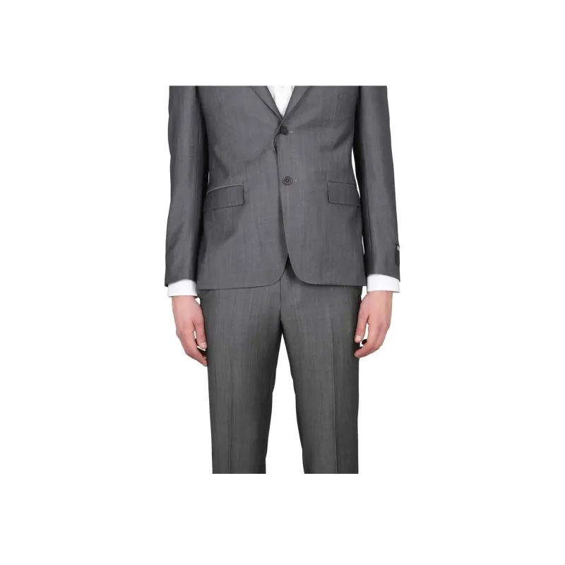 Zegna Single Breasted Cropped Leg Tailored Suit-1