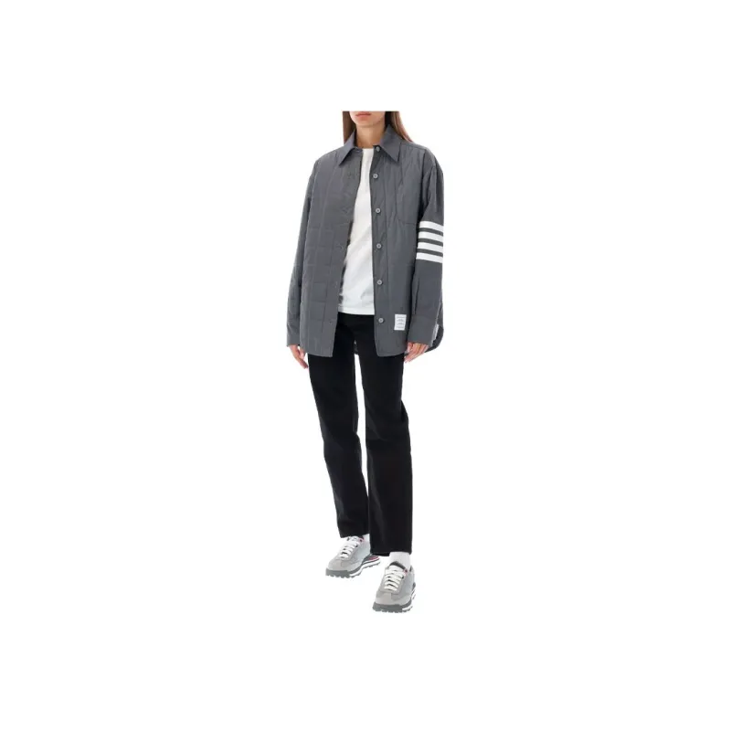 THOM BROWNE Down feather Quilted Shirt Jacket-1