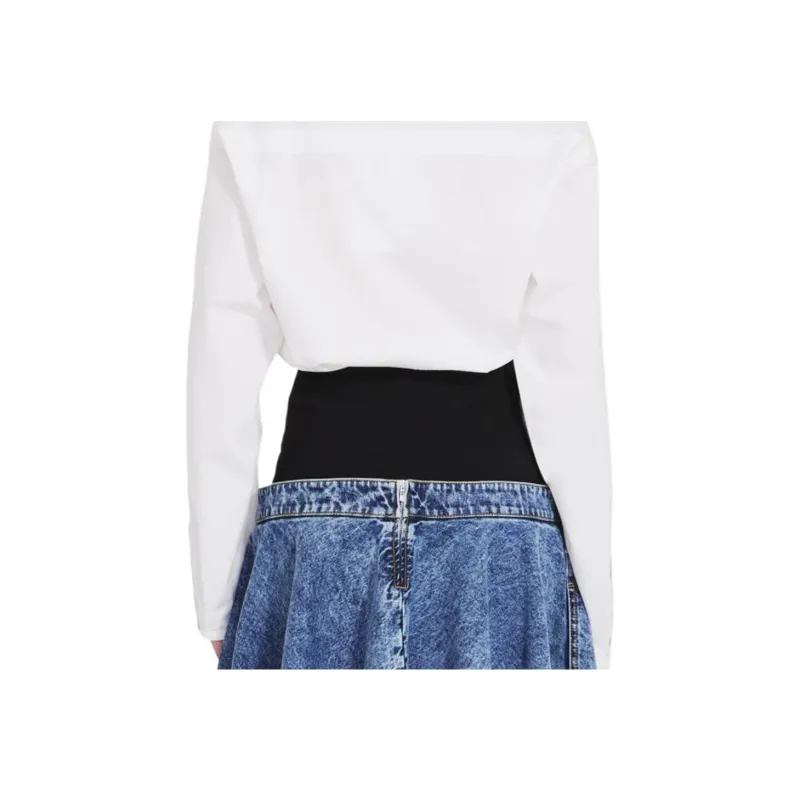 Alaia V Neck Drop Shoulder Shirt-4
