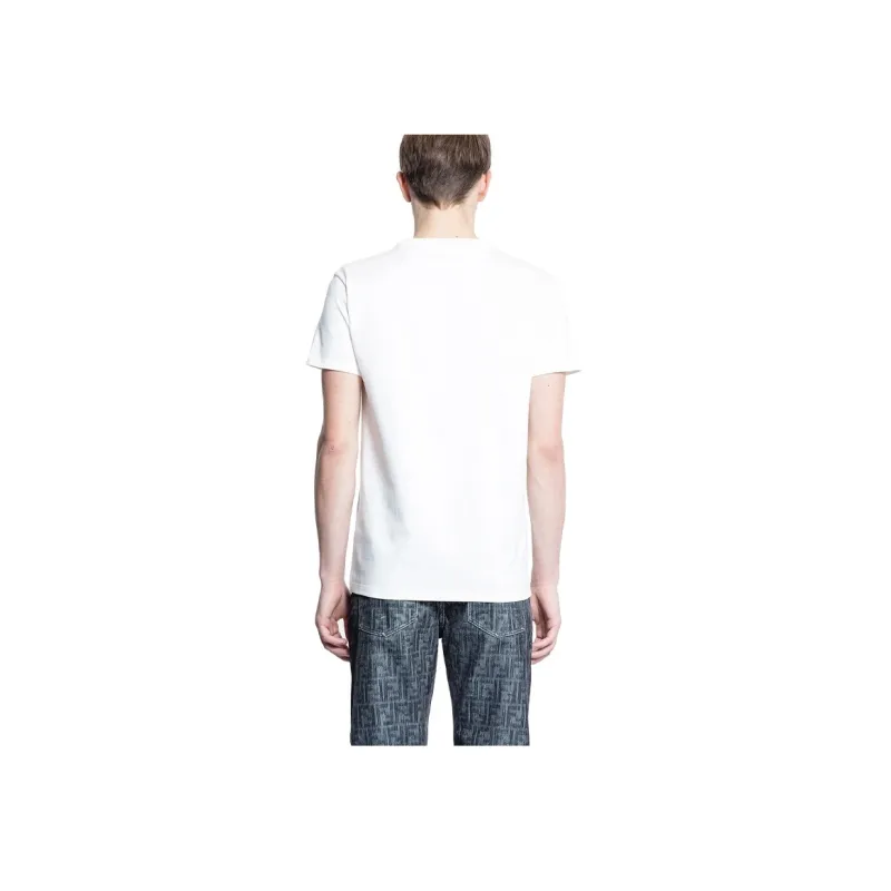 FENDI Logo Embroidered Crewneck T Shirt-2