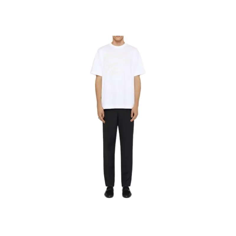 Givenchy Slogan Embroidered Crewneck T Shirt-1
