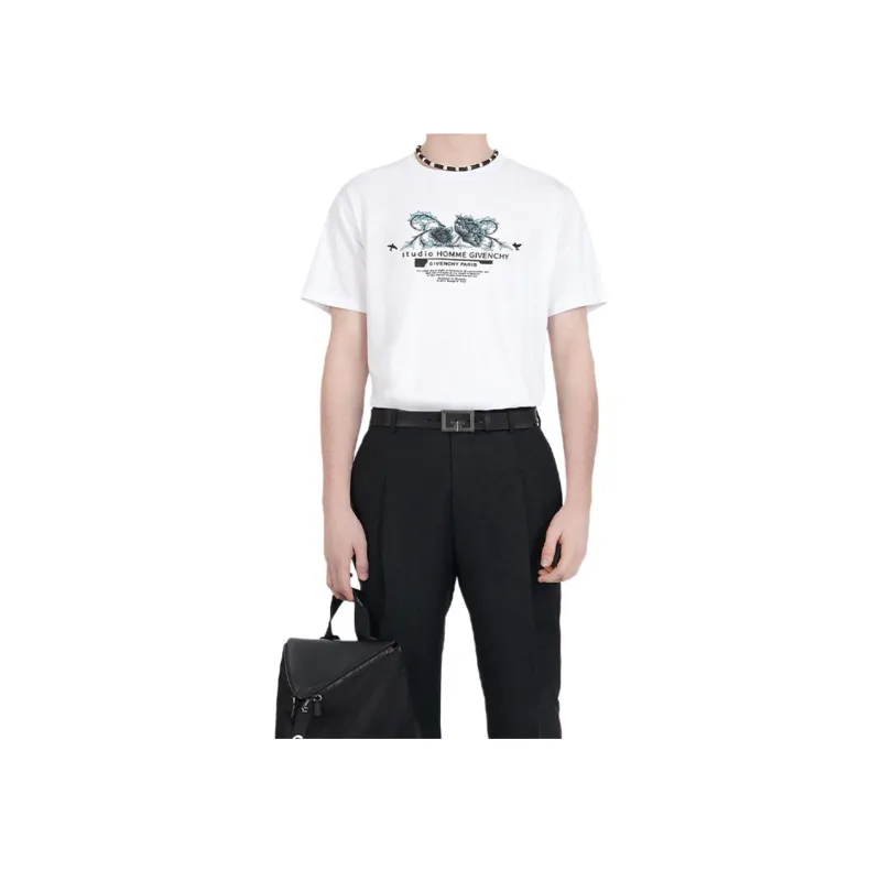 Givenchy T Shirts Men White-3
