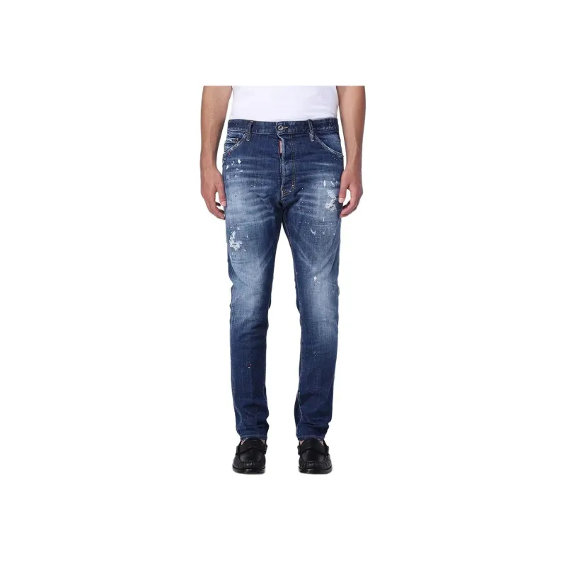 DSQUARED 2 DSQ2 Ripped Distressed Straight Leg Jeans-2