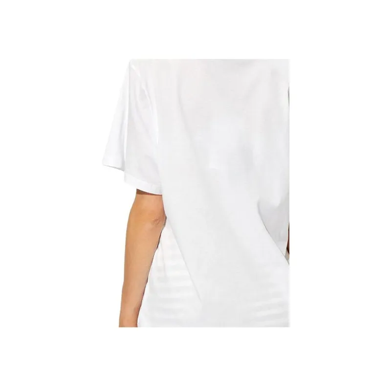 Max Mara Monogram embroidered Cotton T shirt-4