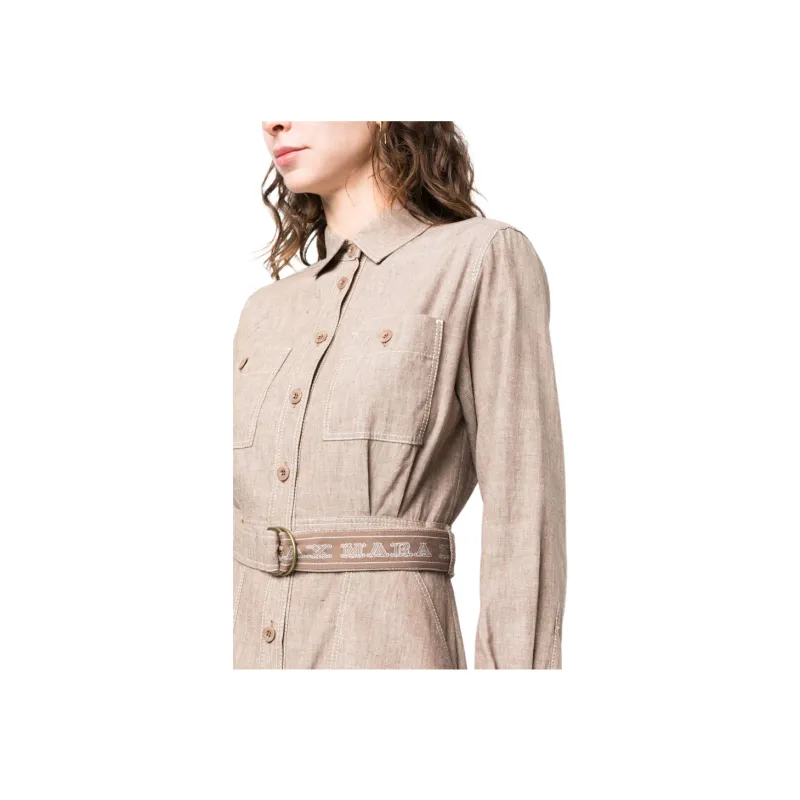 MaxMara Long Sleeved Dress Women's Gray-4
