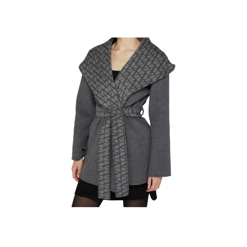 Valentino Trench Coat Women's Gray-2