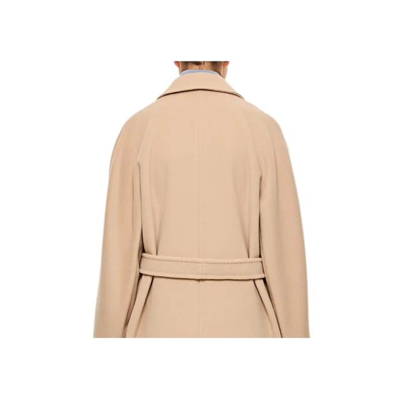 MaxMara Tied Waist Buttoned Coat-4