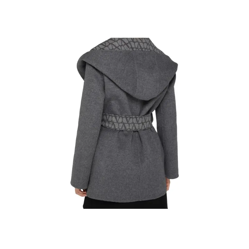 Valentino Trench Coat Women's Gray-3