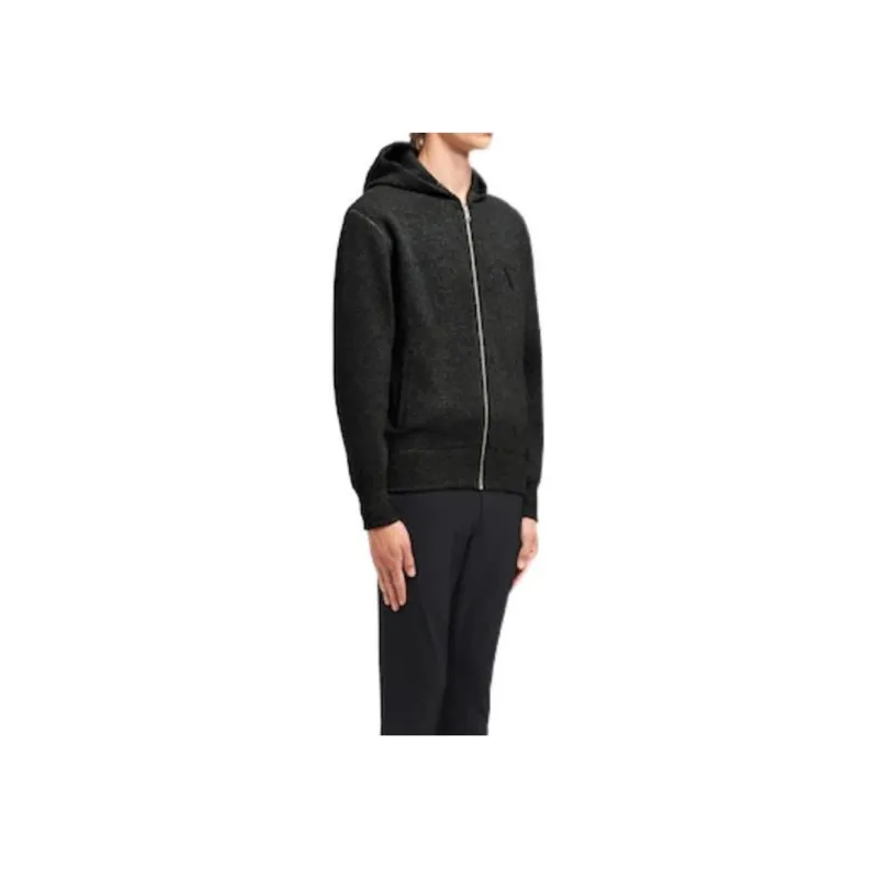 PRADA Cashmere Knitted Zip up Hoodie-1