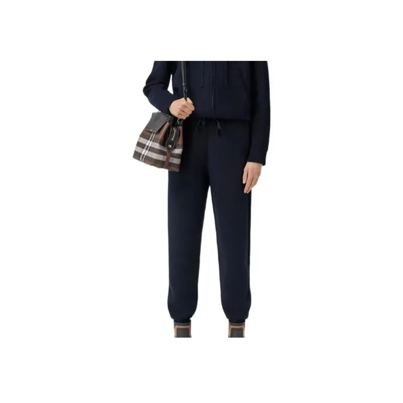 Burberry Knitted Sweatpants Women's Dark Charcoal Blue-2