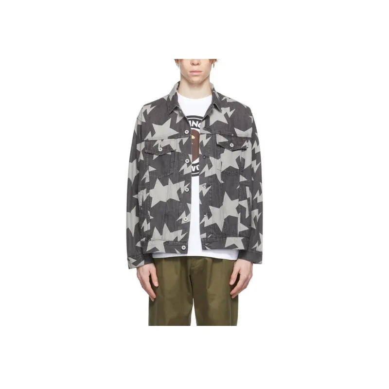 Bape Sta Pattern Loose Fit Denim Jacket-1