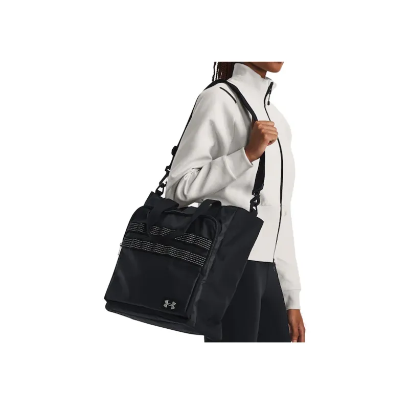 Under Armour Polyester Tote Shopping Bag Shoulder Bag Crossbody Bag Handbag Unisex Black-3