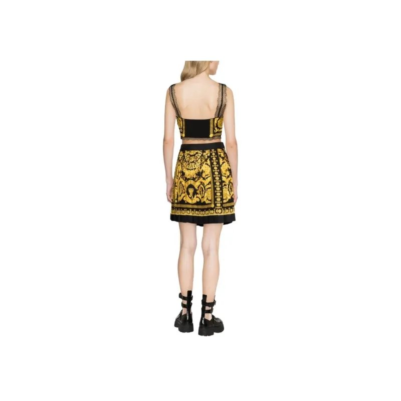 VERSACE Baroque Printed High Waist Skirt-2