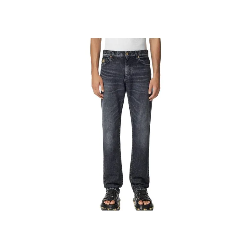 VERSACE Medusa Head Motif Straight Leg Jeans-2