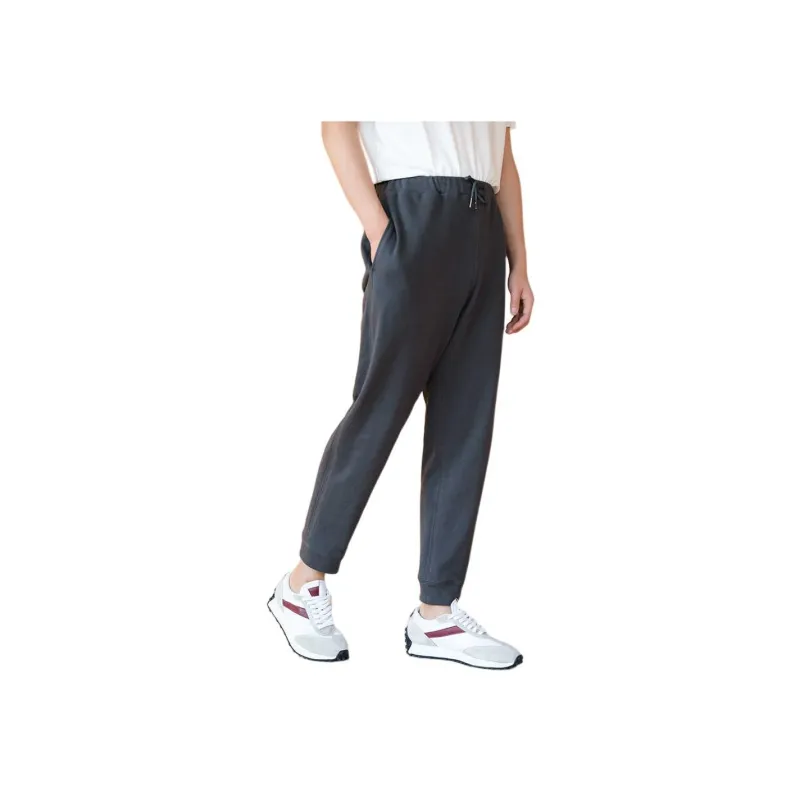 Hacikis Knitted Sports Pants Men's Dark Gray-2