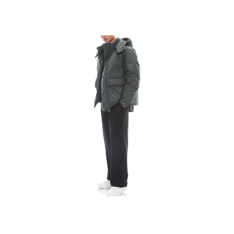 H&M Down Jacket Men's Dark Green-1