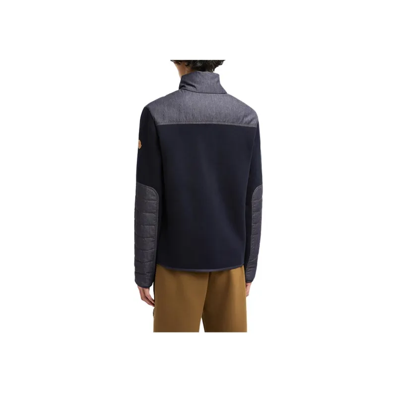 Moncler Padded Snake Quilted Denim Cardigan-1