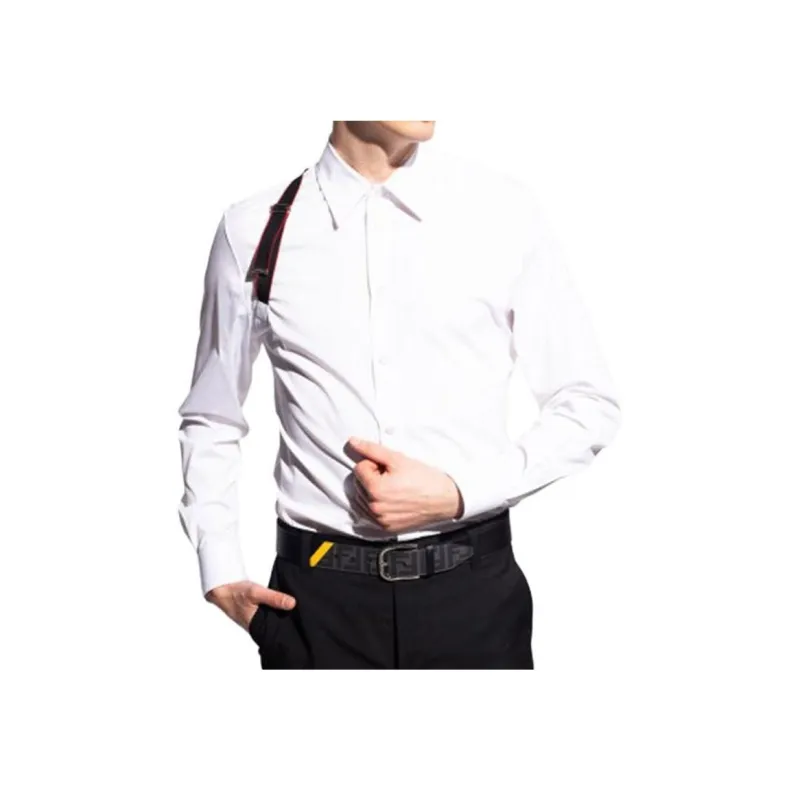 Alexander McQueen Logo Tape Harness Detailed Shirt-3