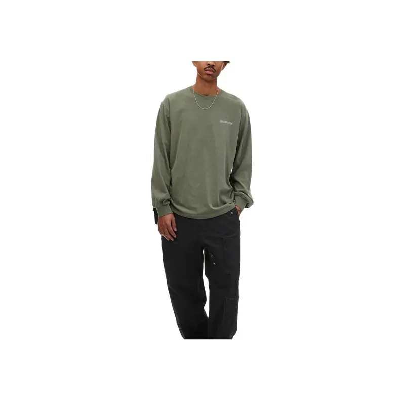 Thisisneverthat SS24 Flame Onyx L/S Tee Mud T Shirt Unisex Forest Green-3