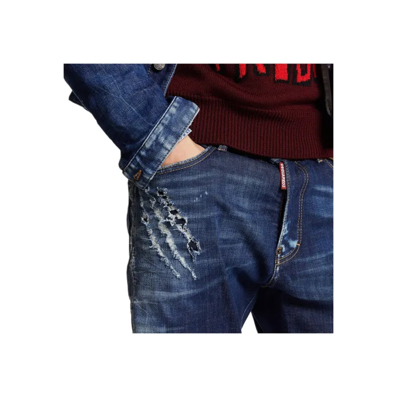 DSQUARED 2 Distressed Straight Leg Jeans-5