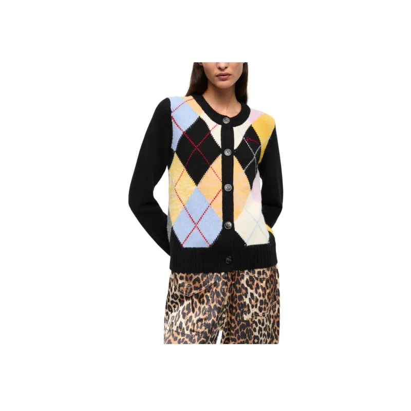 GANNI Argyle Cardigan-3