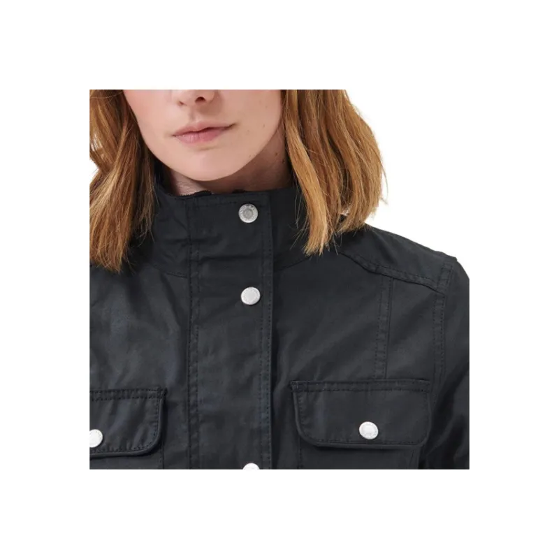 BARBOUR Winter Belted Utility Wax Jacket Jackets Coats Women's Black-4