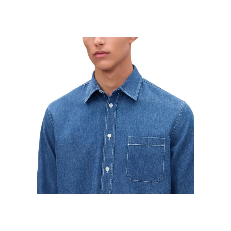 HERMES Shirts Men Indigo-0