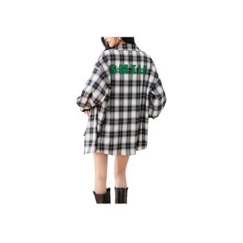 La Chapelle Shirt Women's Black White Plaid