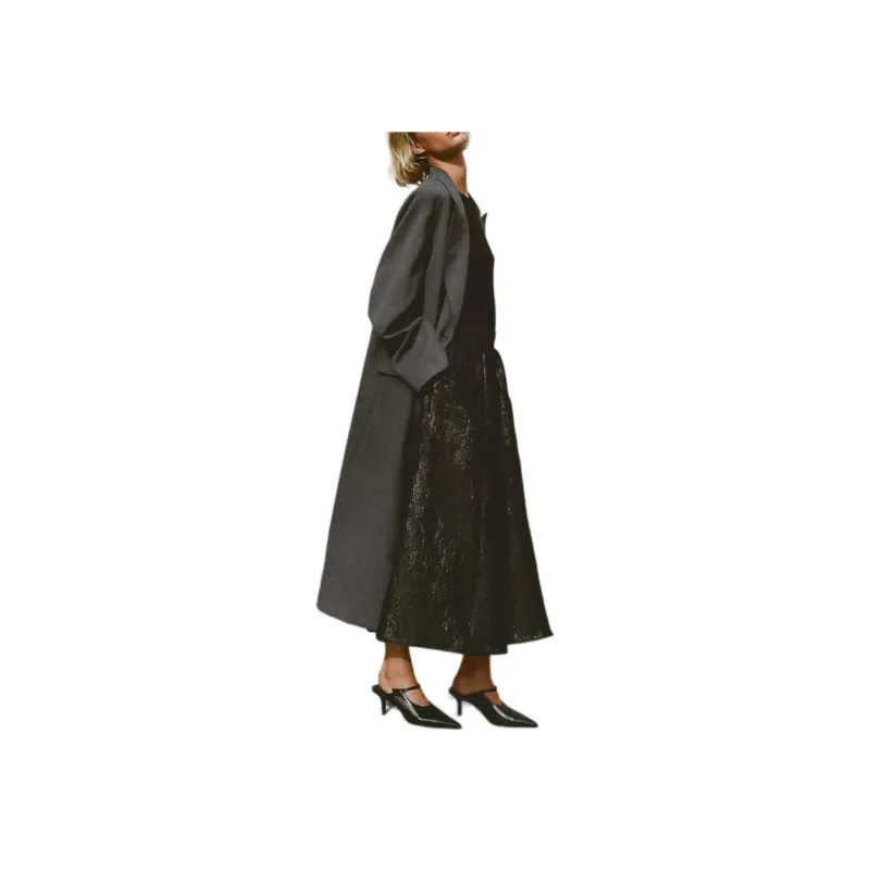 H&M Casual Long Skirts Women's Black-2