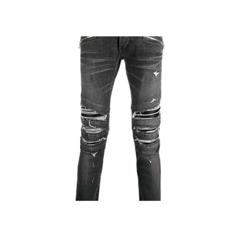 BALMAIN Ripped detailing Slim fit Jeans-4
