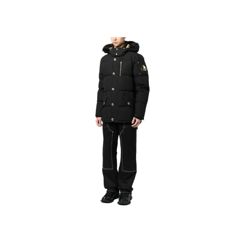 Moose Knuckles 3Q Logo Plaque Padded Jacket-2