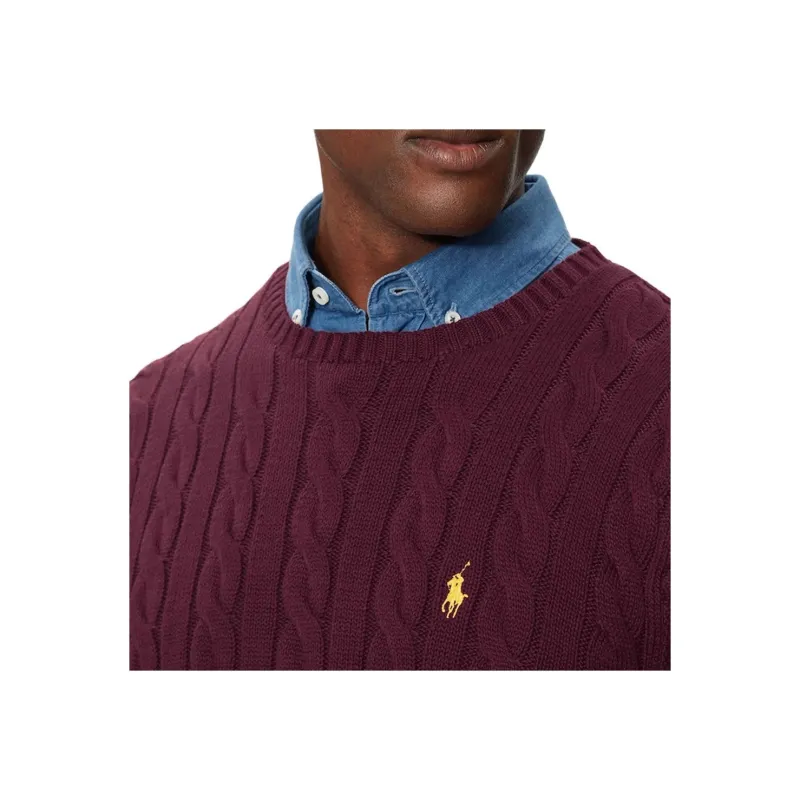 Polo Ralph Lauren Logo Embroidered Cable Knit Jumper-3