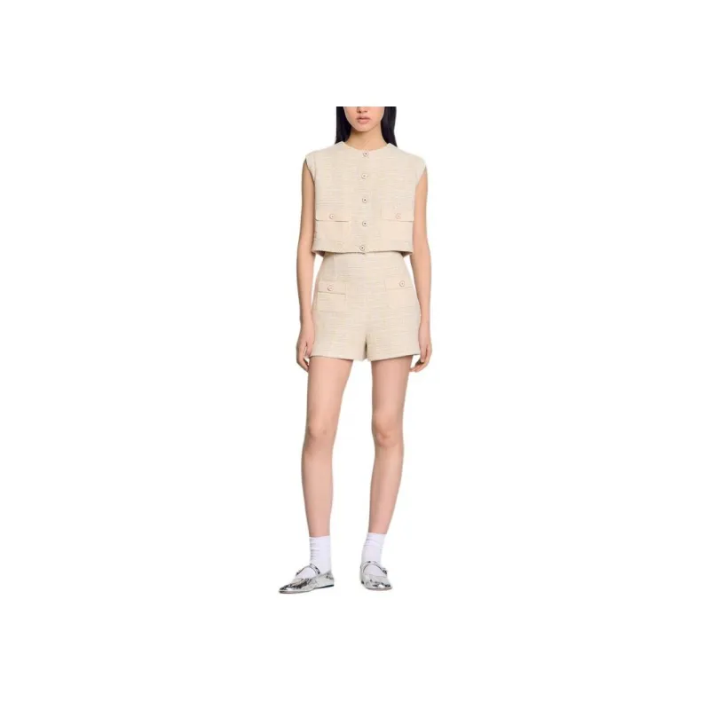 Sandro Tweed Shorts-2