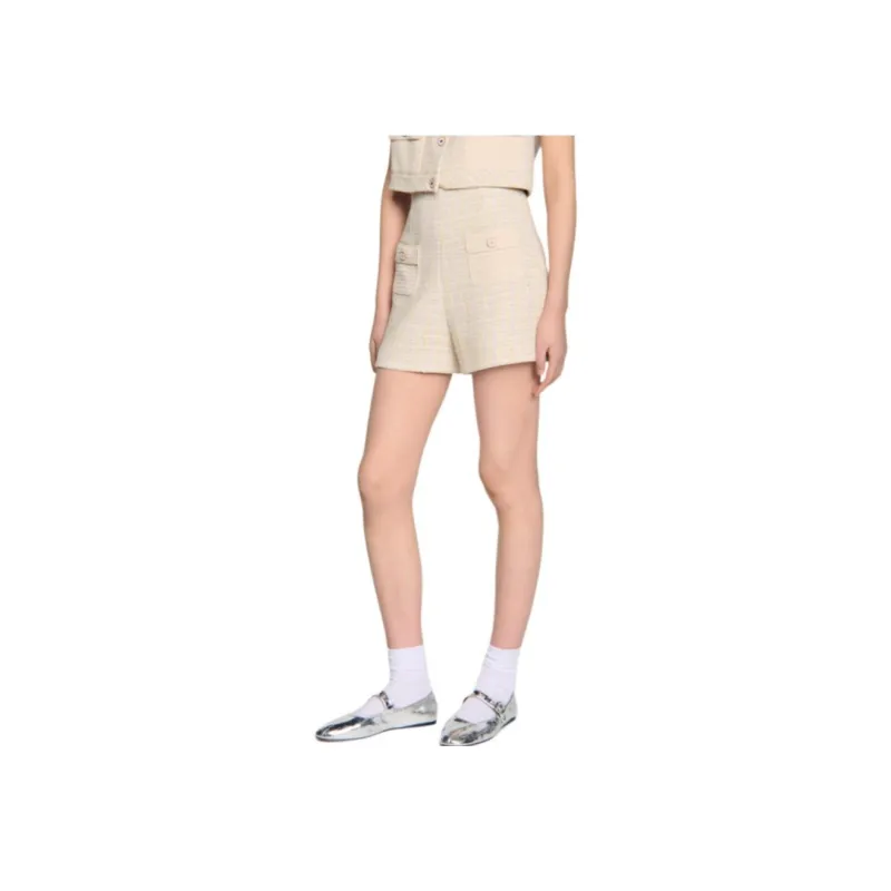 Sandro Tweed Shorts-3