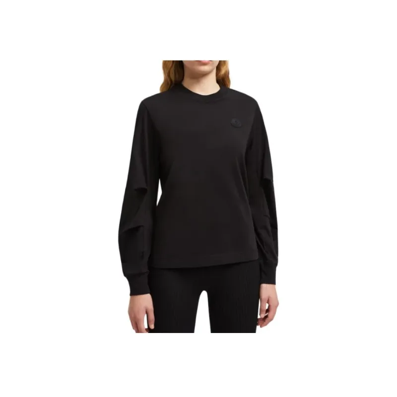 Moncler Pleated sleeve Cotton T Shirt-2