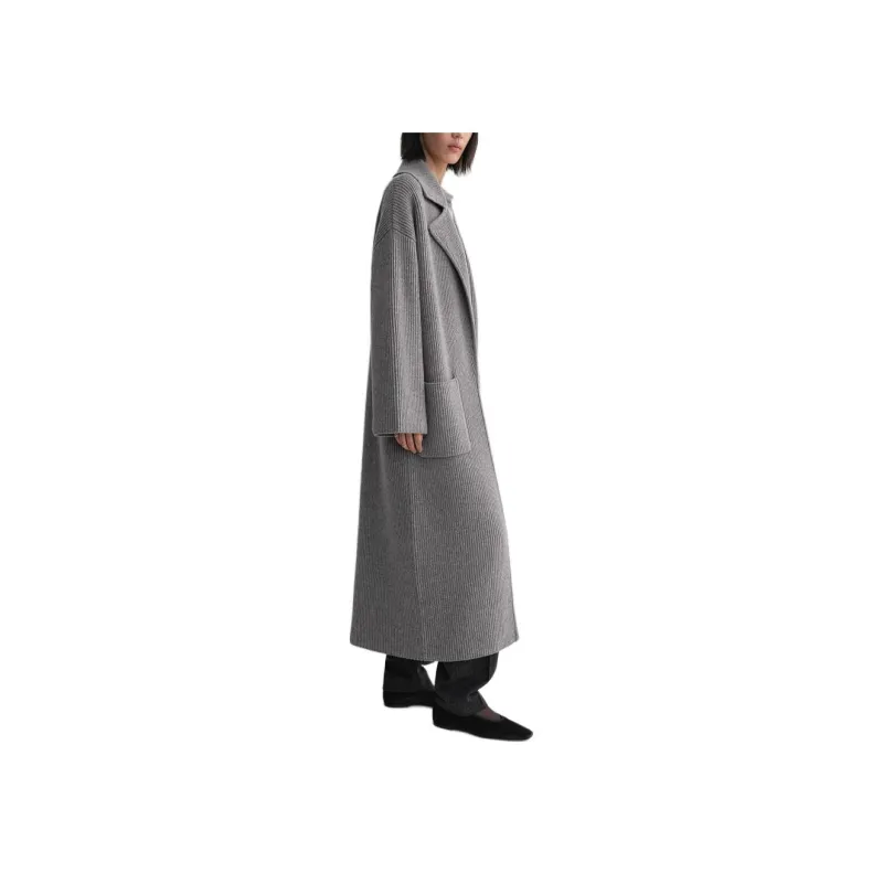 TOTEME Long Sleeved Ribbed Knit Cardi Coat-1