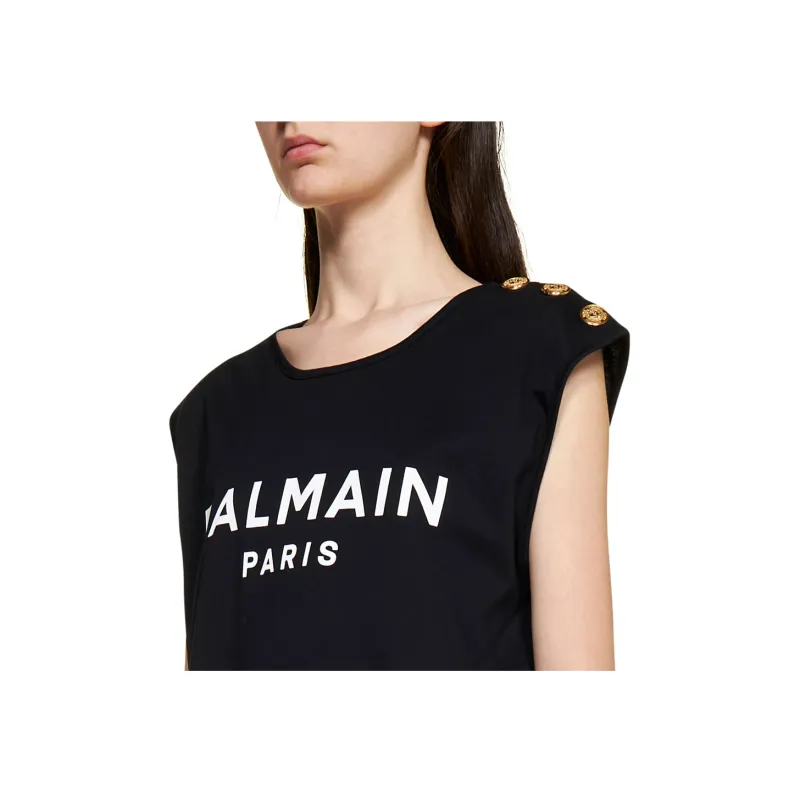 BALMAIN Button detailed T shirt-4