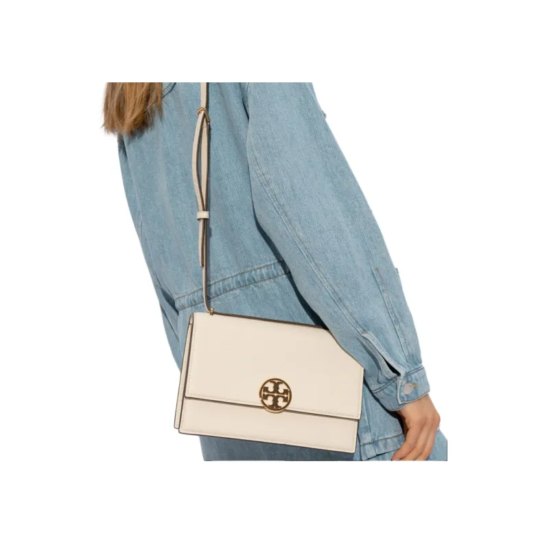 TORY BURCH Miller Suede Crossbody Bag Shoulder Bag Women's Light Cream-4