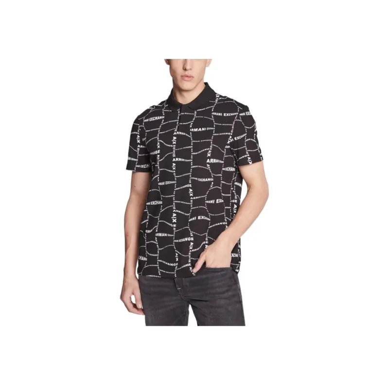 ARMANI EXCHANGE Polo Shirts Men Black-3
