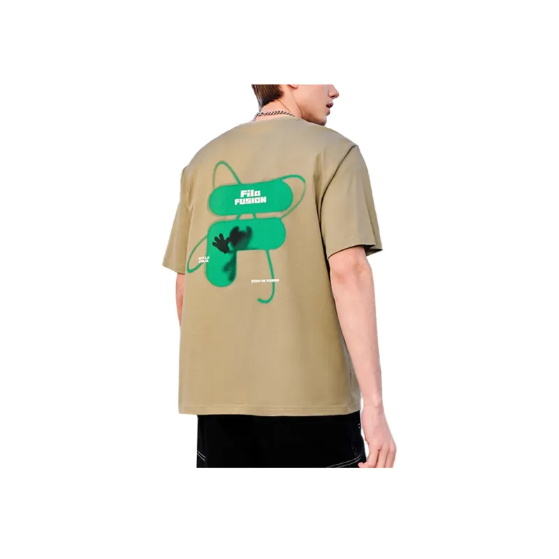 FILA FUSION T Shirt Unisex Walnut Brown-2