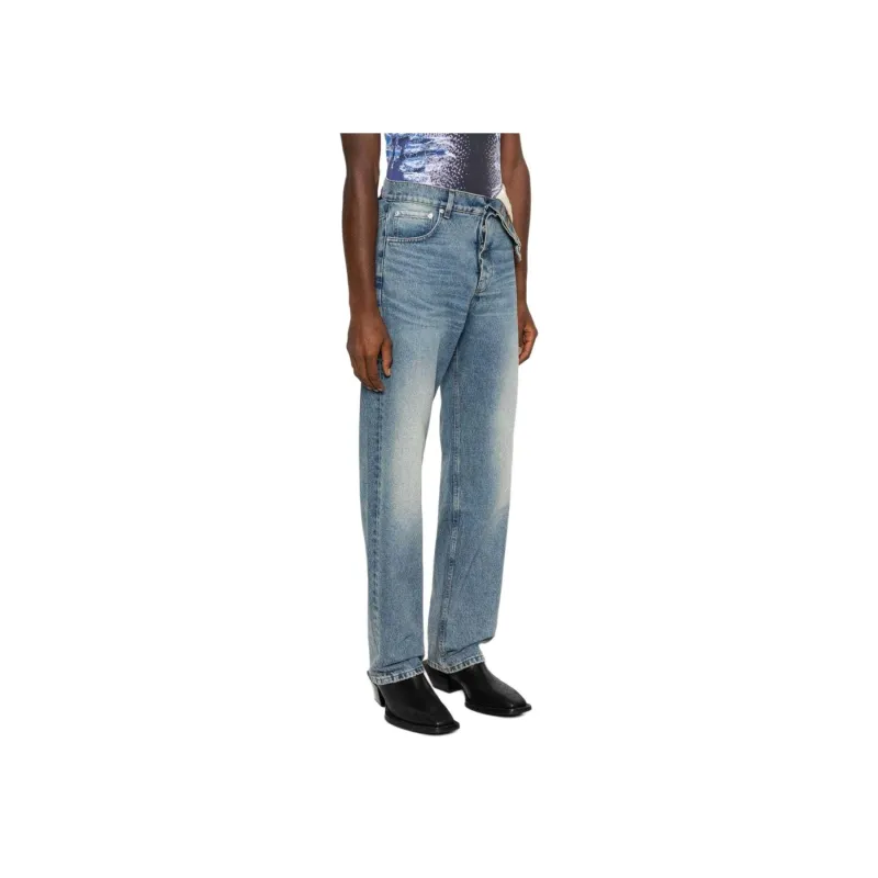 Y/Project Asymmetric Waist Straight Leg Jeans-1